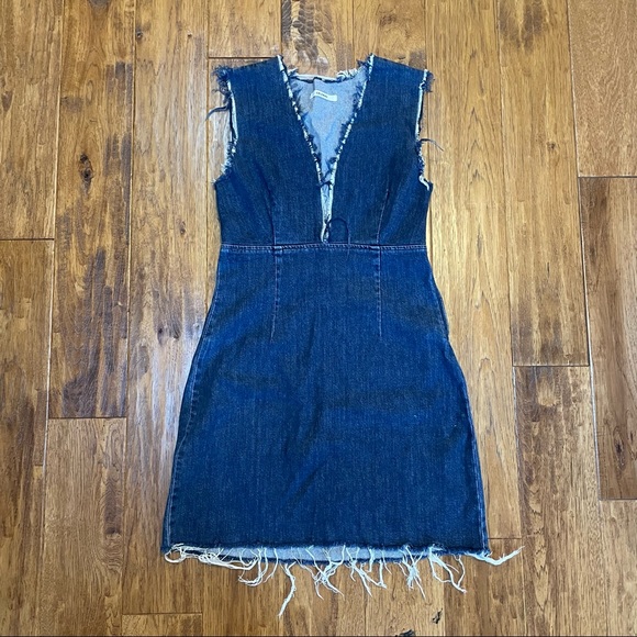GRLFRND Estelle Deep V Denim Dress - Picture 4 of 5